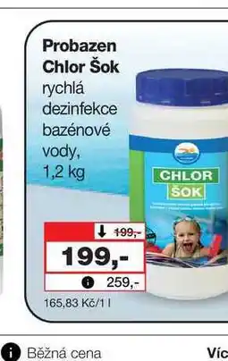 Barvy a laky drogerie Probazen Chlor Šok rychlá dezinfekce bazénové vody, 1,2 kg nabídka