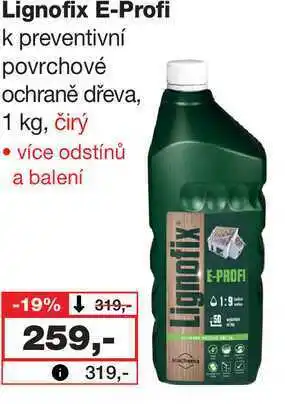 Barvy a laky drogerie Lignofix E-Profi k preventivní povrchové ochraně dřeva, 1 kg, čirý nabídka