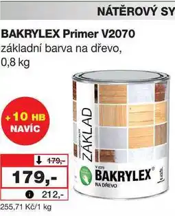 Barvy a laky drogerie NÁTĚROVÝ SY BAKRYLEX Primer V2070 základní barva na dřevo, 0,8 kg nabídka
