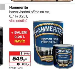 Barvy a laky drogerie Hammerite barva vhodná přímo na rez, 0,7l nabídka