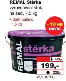 Barvy a laky drogerie REMAL Stěrka vyrovnávací štuk na zeď, 7,5 kg nabídka