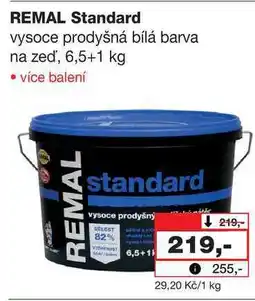 Barvy a laky drogerie REMAL Standard vysoce prodyšná bílá barva na zeď, 6,5+1 kg nabídka