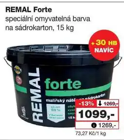Barvy a laky drogerie REMAL Forte speciální omyvatelná barva na sádrokarton, 15 kg nabídka