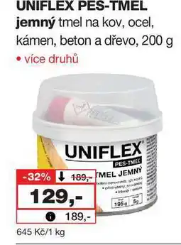 Barvy a laky drogerie UNIFLEX PES-TMEL jemný tmel na kov, ocel, kámen, beton a dřevo, 200 g nabídka