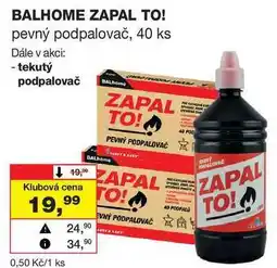Barvy a laky drogerie BALHOME ZAPAL TO! pevný podpalovač, 40 ks nabídka