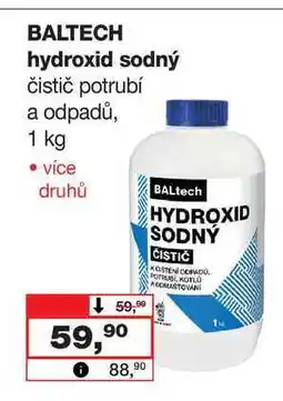 Barvy a laky drogerie BALTECH hydroxid sodný čistič potrubí a odpadů, 1 kg nabídka
