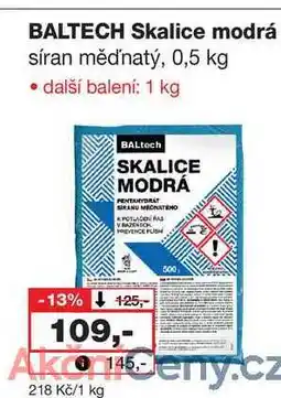 Barvy a laky drogerie BALTECH Skalice modrá síran měďnatý, 0,5 kg nabídka
