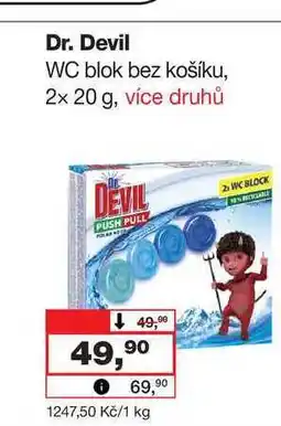 Barvy a laky drogerie Dr. Devil WC blok bez košíku, 2x 20 g nabídka