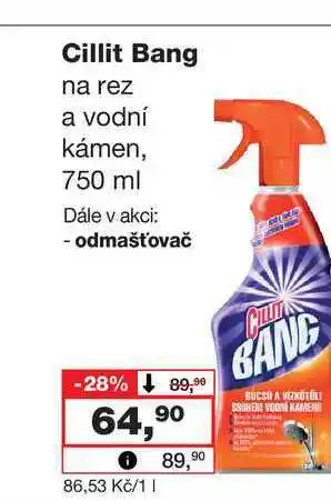 Barvy a laky drogerie Cillit Bang na rez a vodní kámen, 750 ml nabídka
