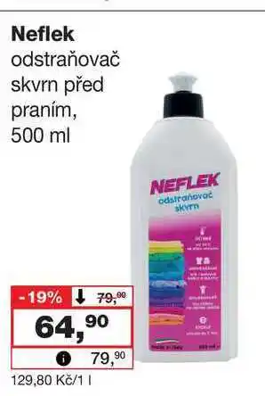 Barvy a laky drogerie Neflek odstraňovač skvrn před praním, 500 ml nabídka