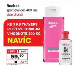 Barvy a laky drogerie Reebok sprchový gel 400ml nabídka