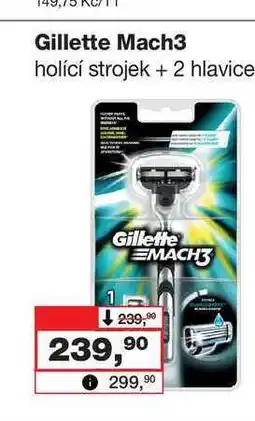 Barvy a laky drogerie Gillette Mach3 holící strojek + 2 hlavice nabídka
