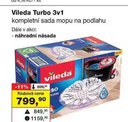 Barvy a laky drogerie Vileda Turbo 3v1 kompletní sada mopu na podlahu nabídka