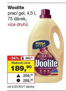 Barvy a laky drogerie Woolite prací gel, 4,5 1, 75 dávek nabídka