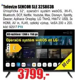EVA Televize SENCOR SLE 32S803B nabídka