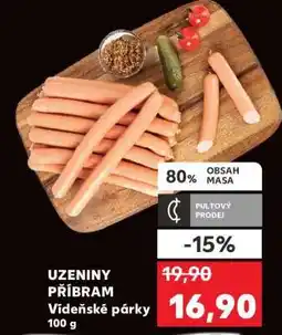 Kaufland UZENINY PŘÍBRAM Vídeňské párky nabídka