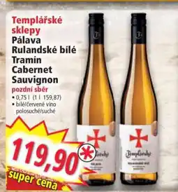 Norma Templářské sklepy nabídka