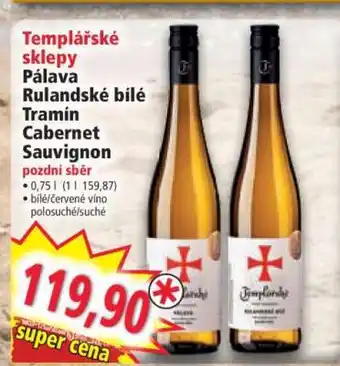 Norma Templářské sklepy nabídka
