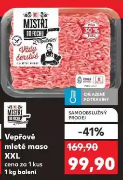 Kaufland Vepřové mleté maso XXL nabídka
