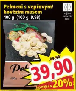 Norma Pelmeni s vepřovým/hovězím masem nabídka