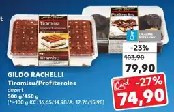Kaufland GILDO RACHELLI Tiramisu/ Profiteroles nabídka