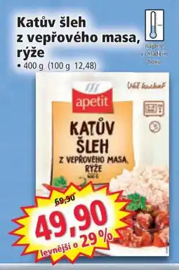 Norma Katův šleh z vepřového masa, rýže nabídka