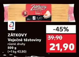 Kaufland Zátkovy vaječné těstoviny nabídka