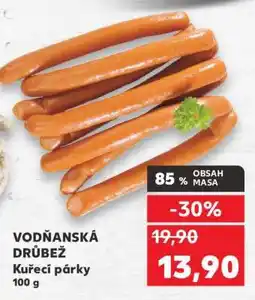 Kaufland VODŇANSKÁ DRŮBEŽ Kuřecí párky nabídka