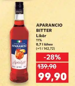 Kaufland APARANCIO BITTER Likér nabídka