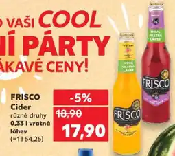 Kaufland Frisco Cider nabídka