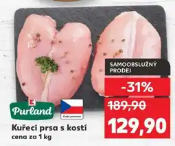 Kaufland Kuřecí prsa s kostí nabídka
