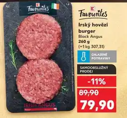 Kaufland Irský hovězí burger nabídka