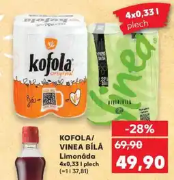 Kaufland KOFOLA/VINEA BÍLÁ Limonáda nabídka