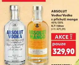 Kaufland ABSOLUT Vodka/Vodka s příchutí manga nabídka