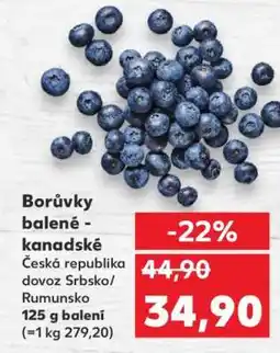 Kaufland Borůvky balené - kanadské nabídka