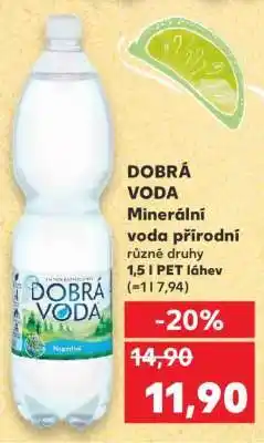 Kaufland DOBRÁ VODA Minerální voda přírodní nabídka