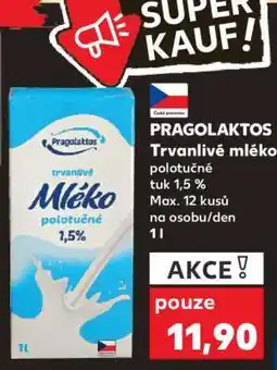 Kaufland Pragolaktos TRVANLIVÉ MLÉKO nabídka