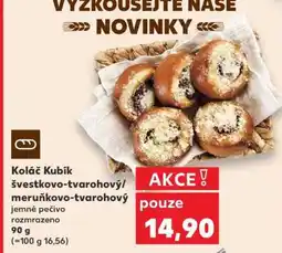 Kaufland Koláč Kubík švestkovo-tvarohový/meruňkovo-tvarohový nabídka