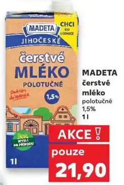 Kaufland MADETA Čerstvé mléko nabídka