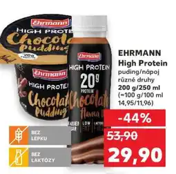 Kaufland EHRMANN High Protein puding/nápoj nabídka