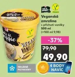 Kaufland Veganská zmrzlina s příchutí vanilky nabídka