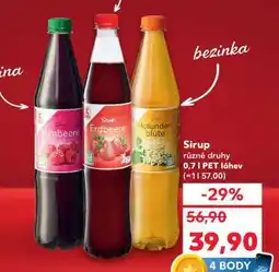 Kaufland Sirup různé druhy nabídka