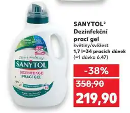 Kaufland SANYTOL Dezinfekční prací gel nabídka