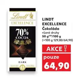 Kaufland Lindt Excellence Čokoláda nabídka