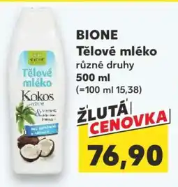 Kaufland Bione Tělové mléko nabídka