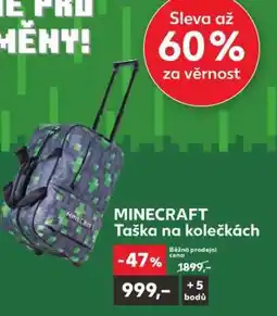Kaufland MINECRAFT Taška na kolečkách nabídka