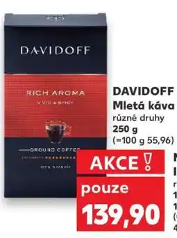Kaufland DAVIDOFF Mletá káva nabídka