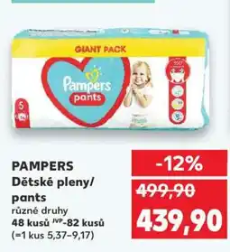 Kaufland PAMPERS Dětské pleny/ Pants nabídka