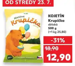 Kaufland KOJETÍN Krupička dětská nabídka