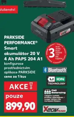 Kaufland PARKSIDE PERFORMANCE Smart akumulátor 20 V/4 Ah PAPS 204 A1 nabídka